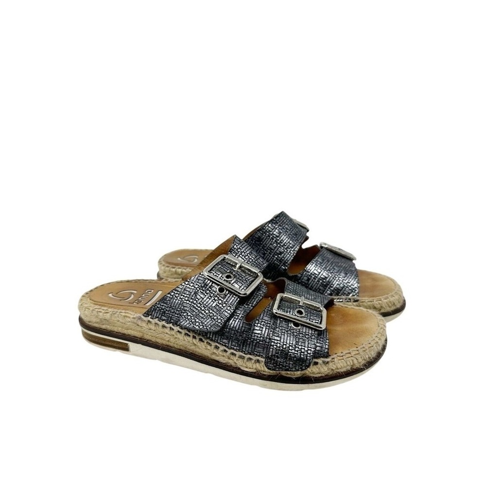 KANNA MADE IN SPAIN LEATHER DOUBLE BUCKLE SANDALS 37